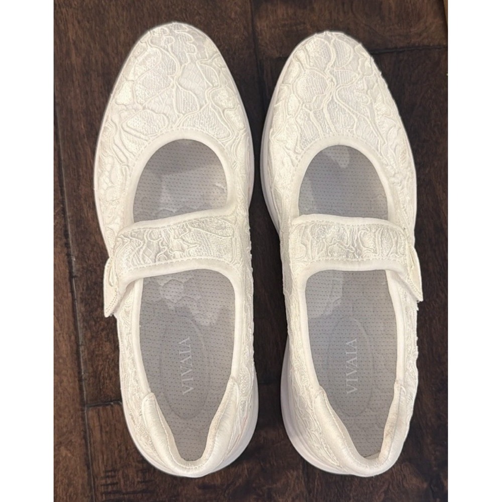 Vivaia Ivee Walker Pro Lace Hybrid Mary Jane Comfort Shoe US 10 White